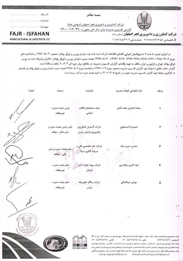 گزارش تفسیری هیأت مدیره-1400